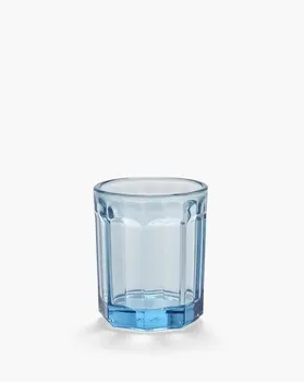 Glas  fish & fish M blauw - set van 4