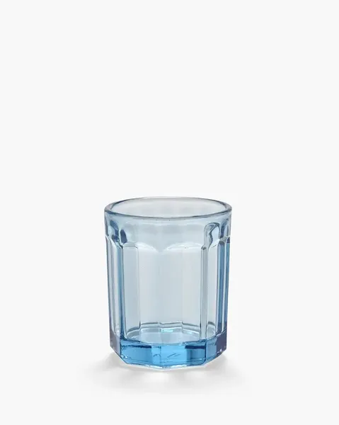 Glas  fish & fish M blauw - set van 4