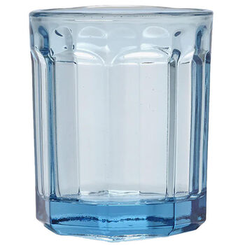 Glas  fish & fish M blauw - set van 4