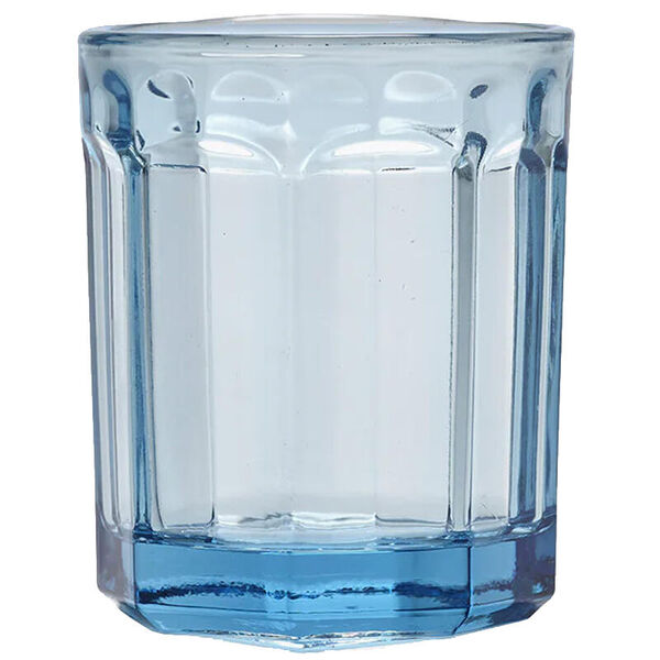 Glas  fish & fish M blauw - set van 4