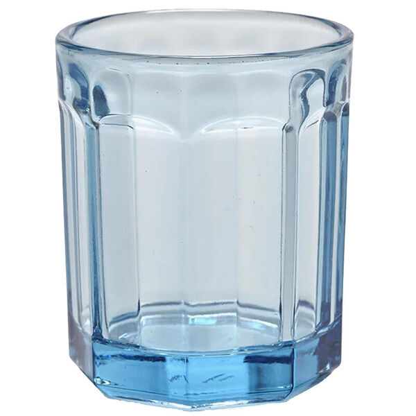 Glas  fish & fish M blauw - set van 4
