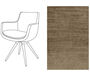 Hoxton eetkamerstoel fluweel avignon 370 - minkbrown