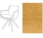 Hoxton eetkamerstoel fluweel avignon 440 - golden sand