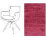 Hoxton eetkamerstoel fluweel avignon 840 - ruby
