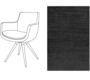 Hoxton eetkamerstoel fluweel avignon699 -  black