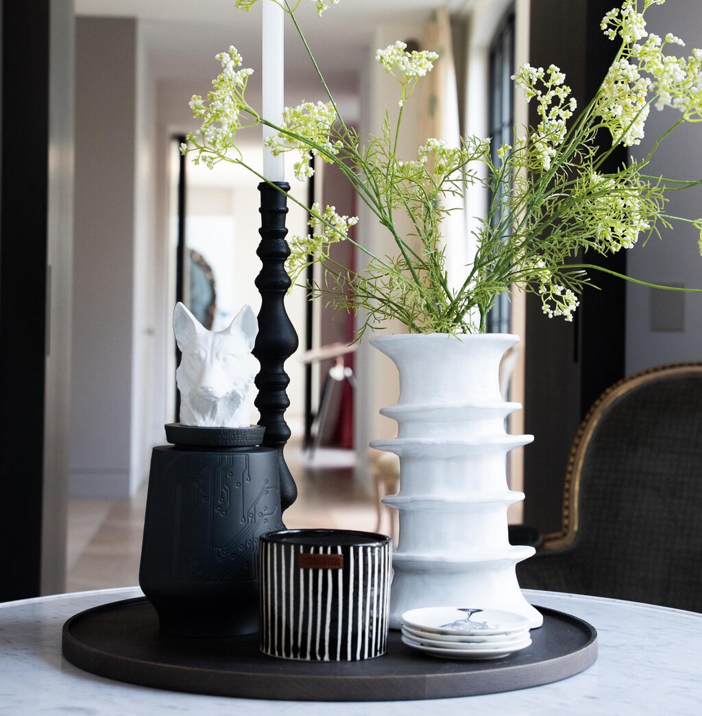 Interior accessories in black and white