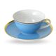 Kop en schotel Colour blau