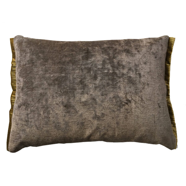 Kussen A&E originals velvet taupe and yellow