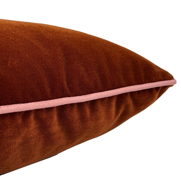 Kussen AJ Orginals Velvet - Orange piping purple- 40x60 cm