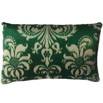 Kussen AJ Originals groen met luxe bloemenprint