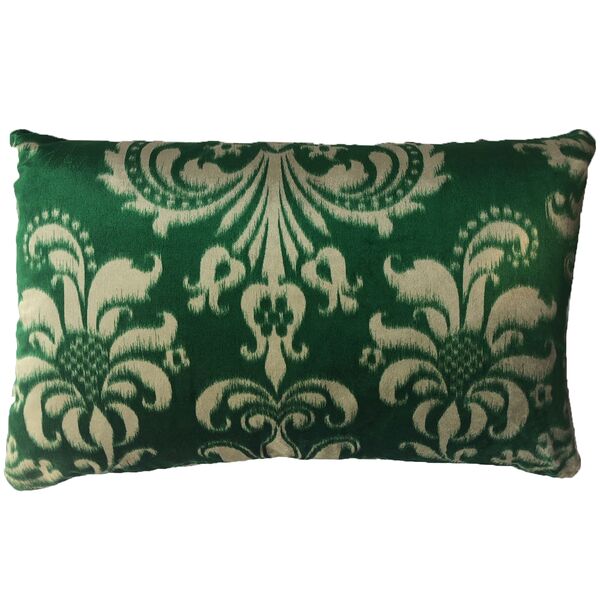 Kussen AJ Originals groen met luxe bloemenprint