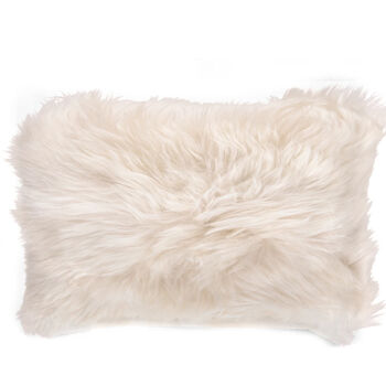 Lamsvacht kussen ivory