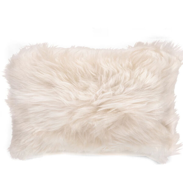 Lamsvacht kussen ivory