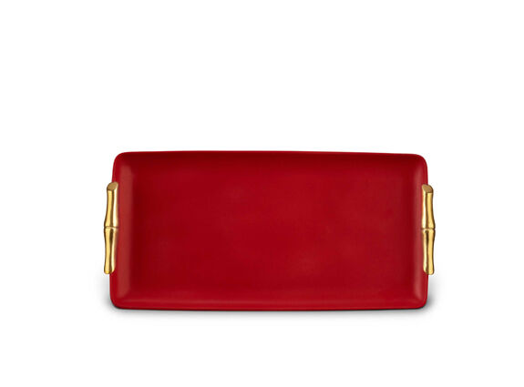 l'Objet Bambou red tray