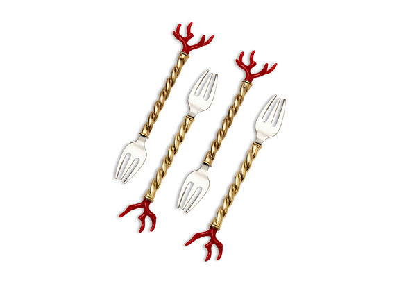 L'Objet Coral forks set of 4