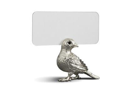 l'objet placecardholder bird set of 6 platinum