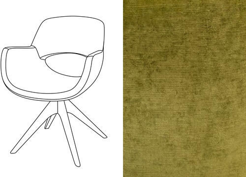 Maddox armstoel fluweel avignon 325 - Bleachy green