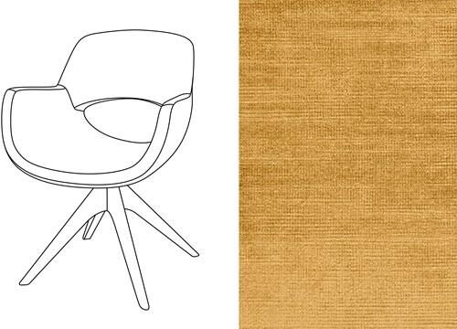 Maddox armstoel fluweel avignon 440 - Golden sand