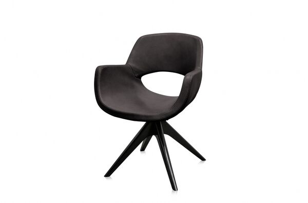 Maddox armstoel leer black