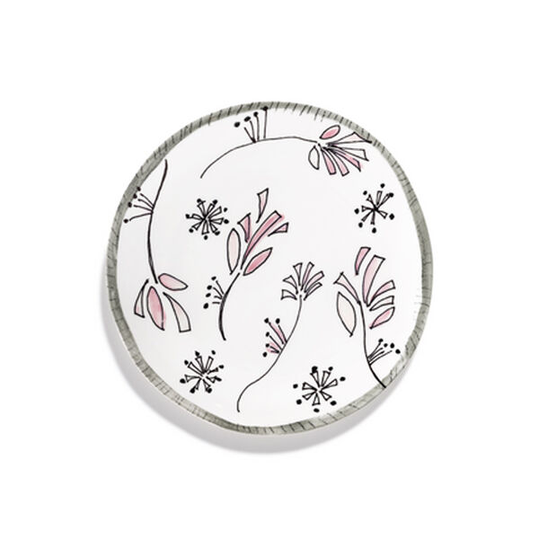 MARNI Midnightflowers - Bord M Fiore Rosa 24 cm - 2 stuks