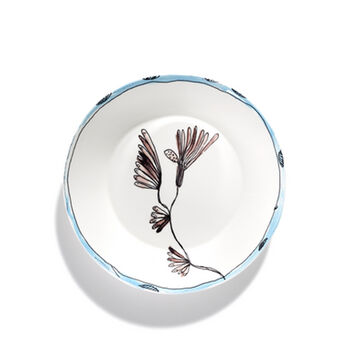 MARNI Midnightflowers - Diep bord M Camelia Aubergine 22 cm - 2 stuks