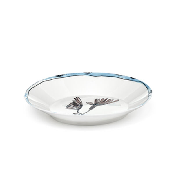 MARNI Midnightflowers - Diep bord M Camelia Aubergine 22 cm - 2 stuks