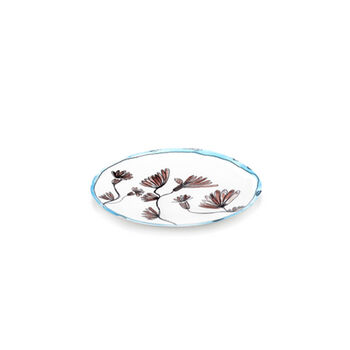 MARNI Midnightflowers - Serveerschaal plat S Camelia aubergine 31 cm