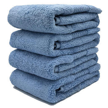 Max handdoek blauw 50x70 cm - set van 4