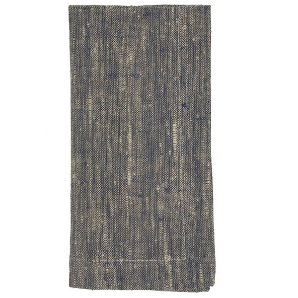 Maya servet naturel/navy set van 2