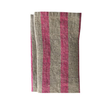 Maya servet stripe pion - set van 2