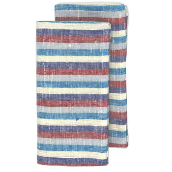 Maya servet stripe ultra oceaan set van 2