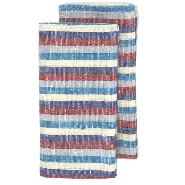 Maya servet stripe ultra oceaan set van 2