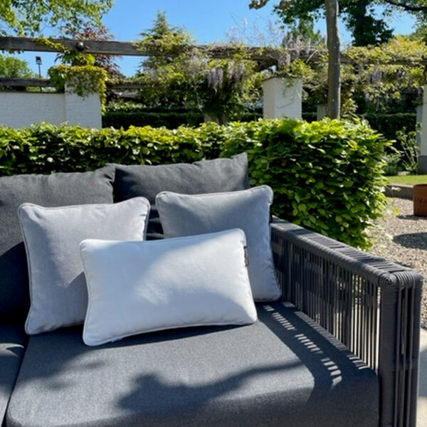 Outdoor kussen Sunrise velvet offwhite 30x 50 AJ Originals