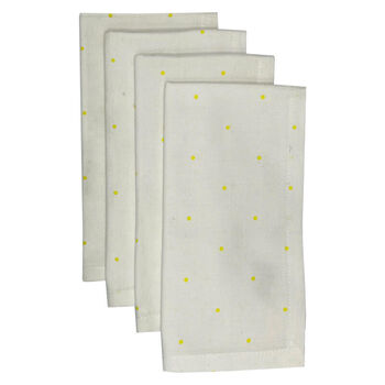 Pastill servet yellow - set van 8
