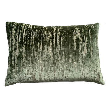 Plum Velvet structuur kussen 355 lindengreen - 40x60 cm - Est 1966