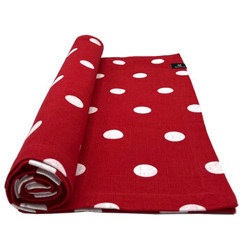 Polka loper rood