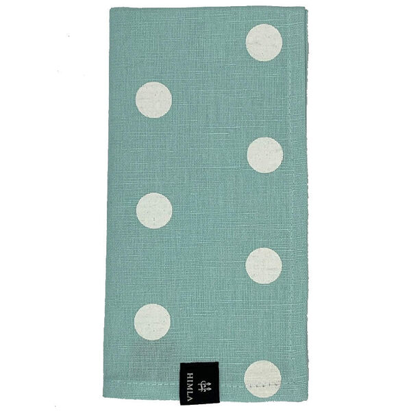 Polka servet mint set van 2