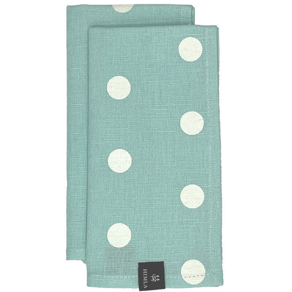 Polka servet mint set van 2