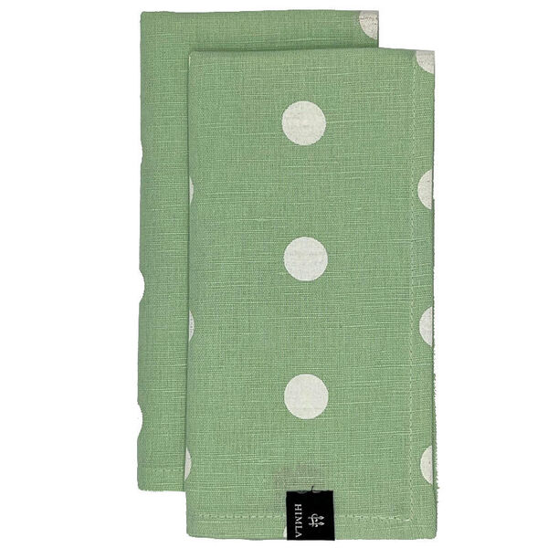 Polka servet pistachio set van 2 