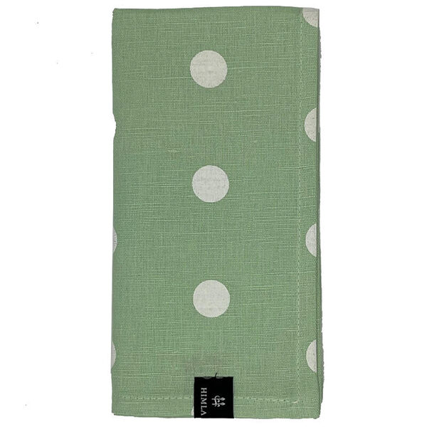 Polka servet pistachio set van 2 
