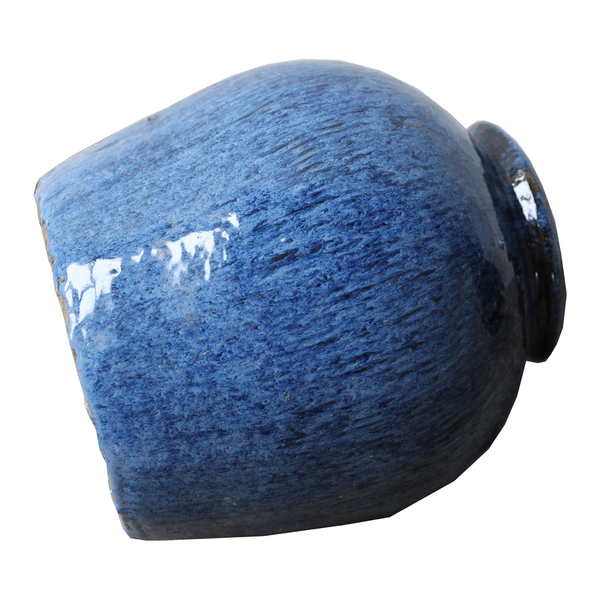 Pot aardewerk blauw glazuur