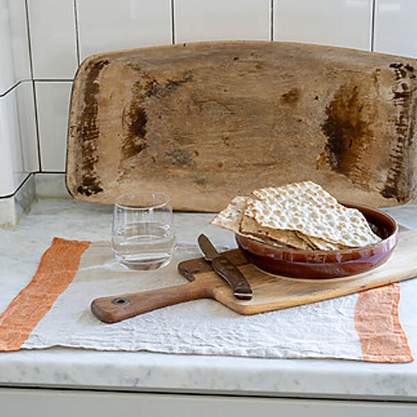 Randolf  placemat pumpkin/naturel - set van 2