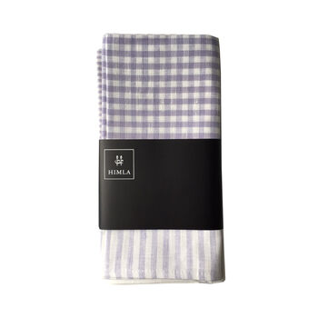 Rut/rakel theedoek lilac - 50 x 70 cm - in set van 2