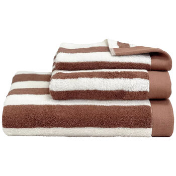 Santorini handdoek - mocaccino - 50x100 cm - 2 stuks