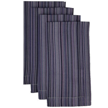 Sarah servet multi black-  set van 4