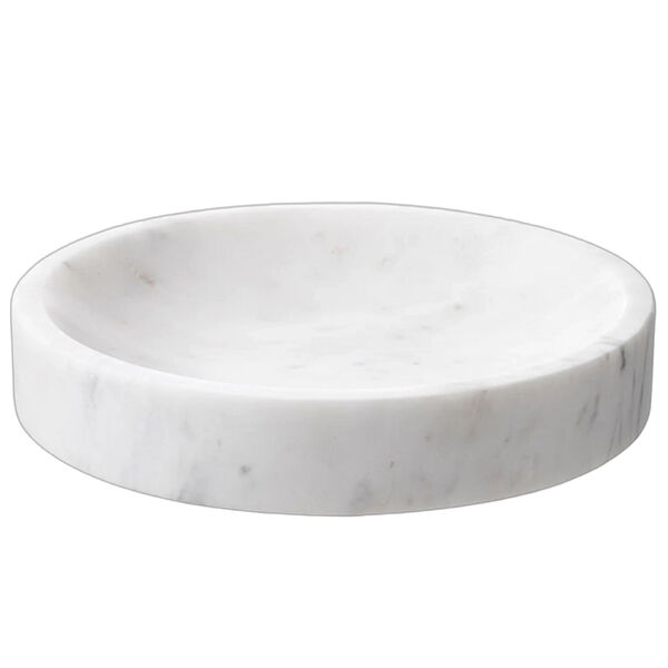 Schaal Mocca white marble 30,5 cm