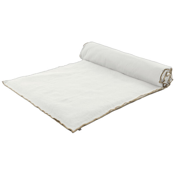 Seoni linnen sprei wit  - 85x250 cm