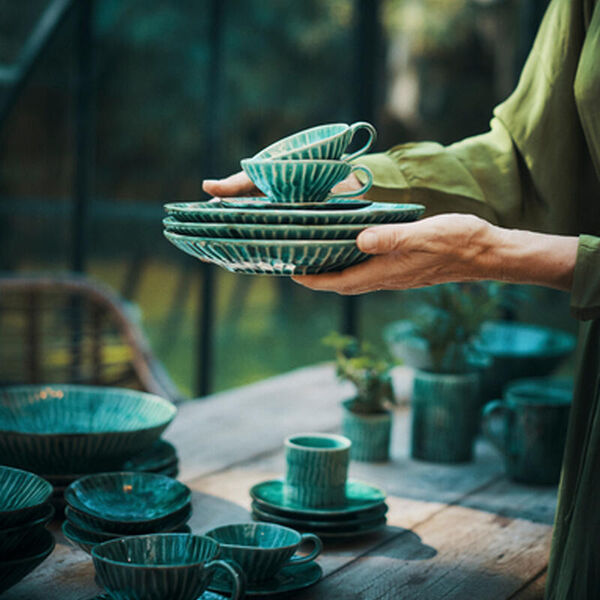 SERAX-Pascale Naessens-Verde Lanza - Bord 22 cm - 2 stuks - groen