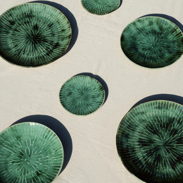 SERAX-Pascale Naessens-Verde Lanza - Bord 27 cm - 2 stuks - groen