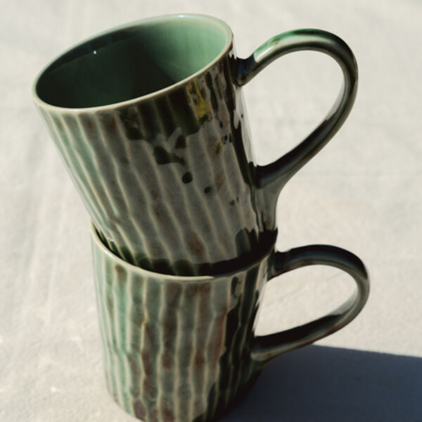 SERAX-Pascale Naessens-Verde Lanza - Mok met oor - 2 stuks - groen